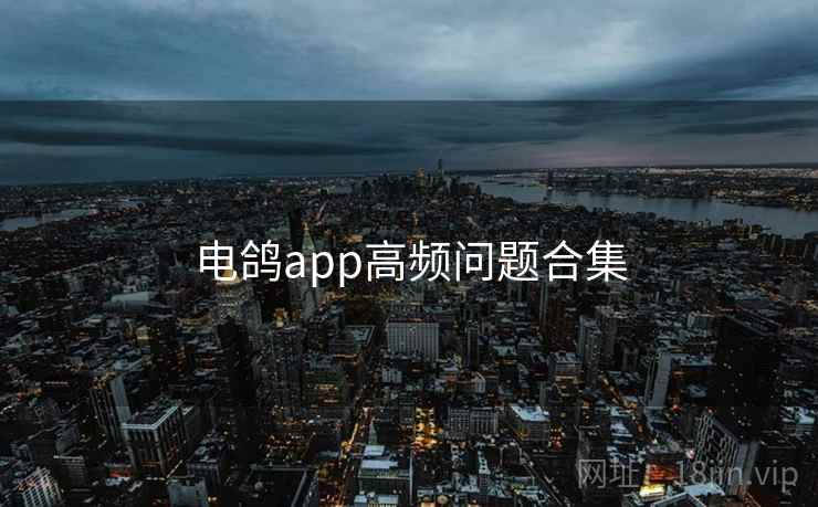 电鸽app高频问题合集