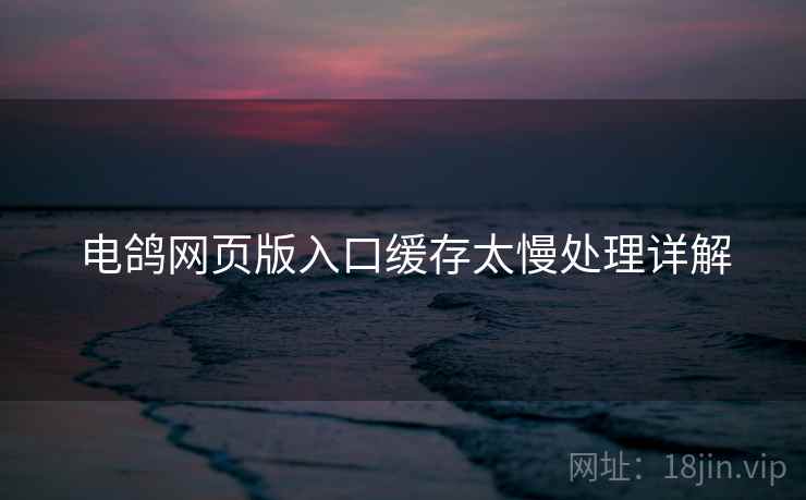 电鸽网页版入口缓存太慢处理详解