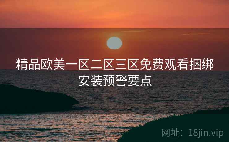 精品欧美一区二区三区免费观看捆绑安装预警要点