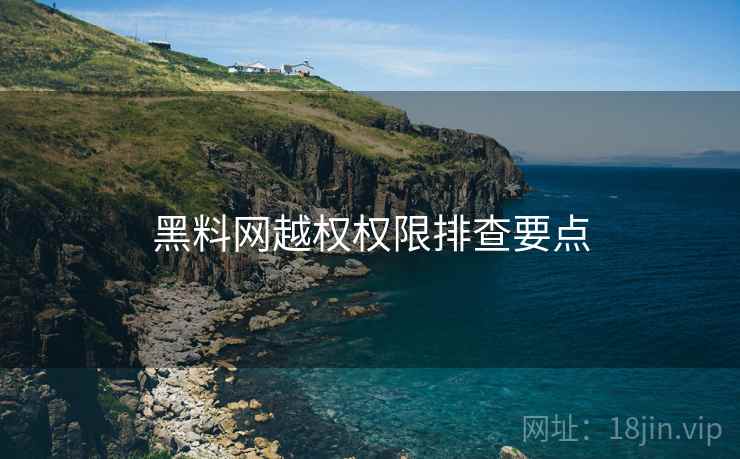 黑料网越权权限排查要点