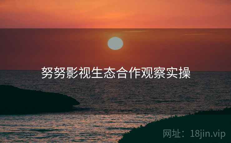 努努影视生态合作观察实操