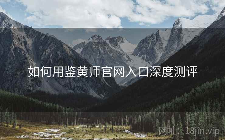 如何用鉴黄师官网入口深度测评