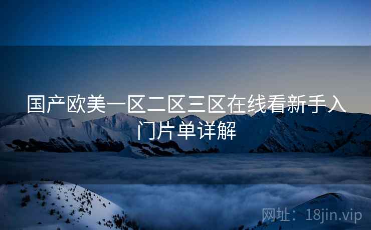 国产欧美一区二区三区在线看新手入门片单详解