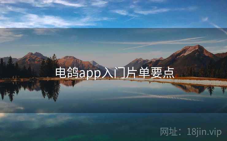 电鸽app入门片单要点
