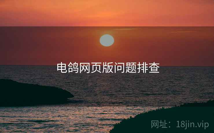 电鸽网页版问题排查